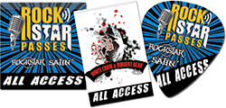 Looking for something unexpected for your event? Check out our Satin Sticky Passes!